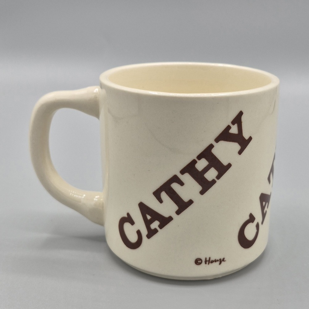 Vintage 1977 Houze "CATHY"  Ceramic Coffee Mug  USA Personalized Name